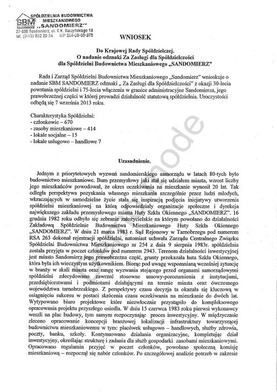 wniosek do Krajowej Rady Spoldzielczej 0001
